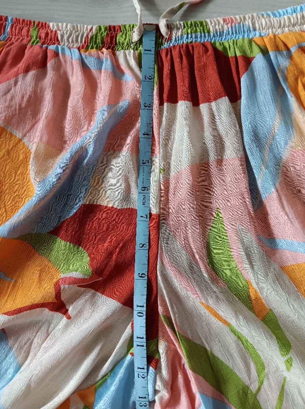 Christian Siriano NY Wide-Leg Pants Large Floral Pattern Orange Green Pink Small - Picture 12 of 16